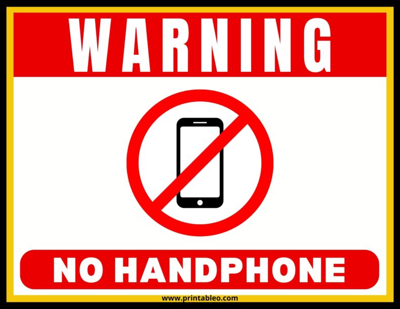 No Handphone Sign