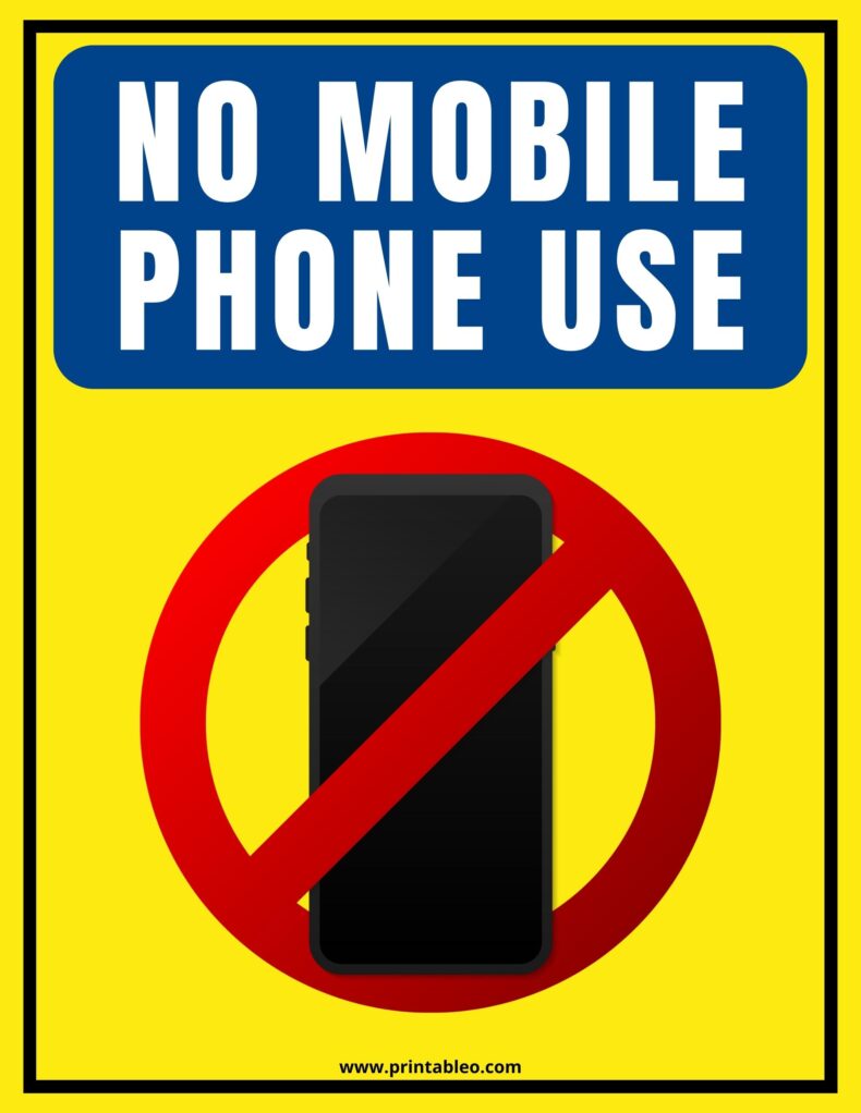 No Mobile Phone Use Sign