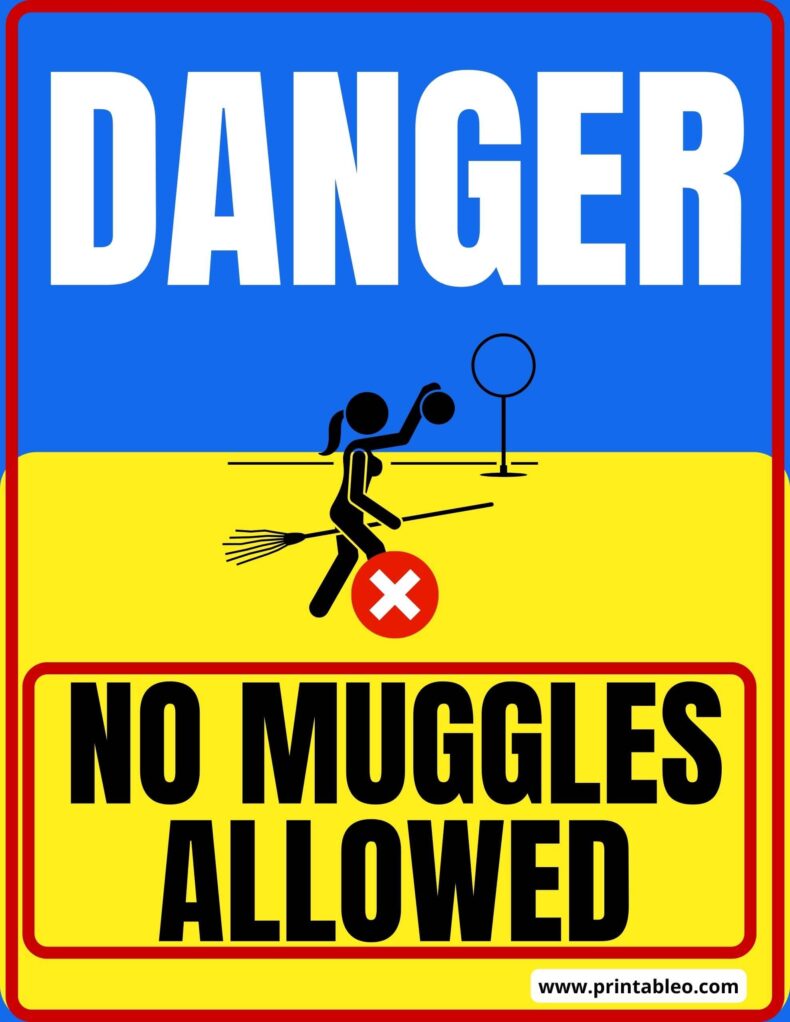 No Muggles Allowed Sign