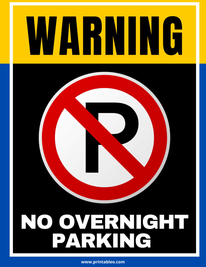 No Overnight Parking Signs