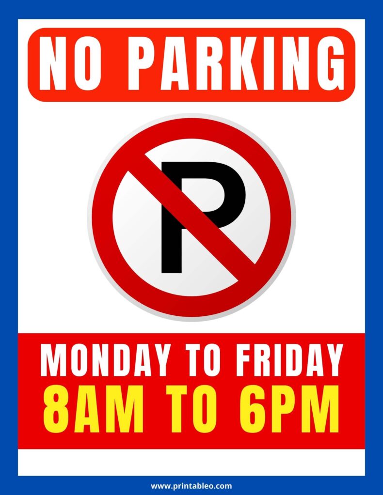 No Parking Monday To Friday 8am to 6pm
