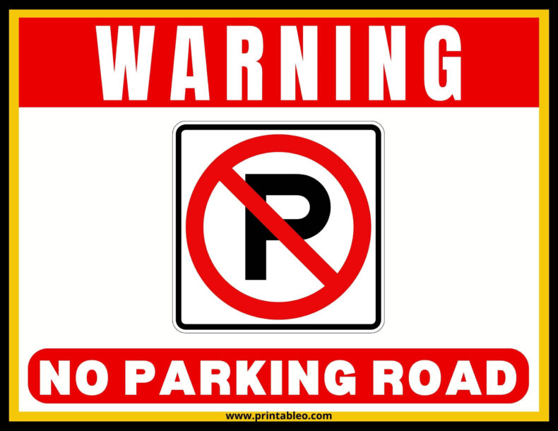 No Parking Road Sign