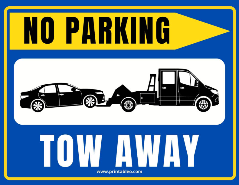 No Parking Tow Away Sign