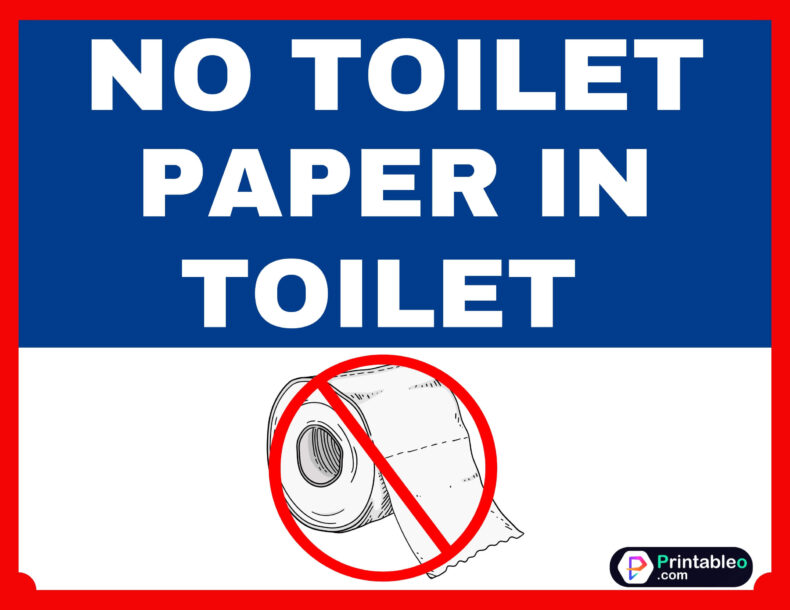 No Toilet Paper In Toilet Sign