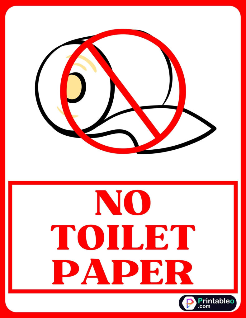 No Toilet Paper Sign