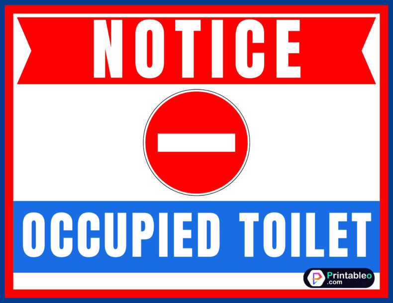 Occupied Toilet Sign