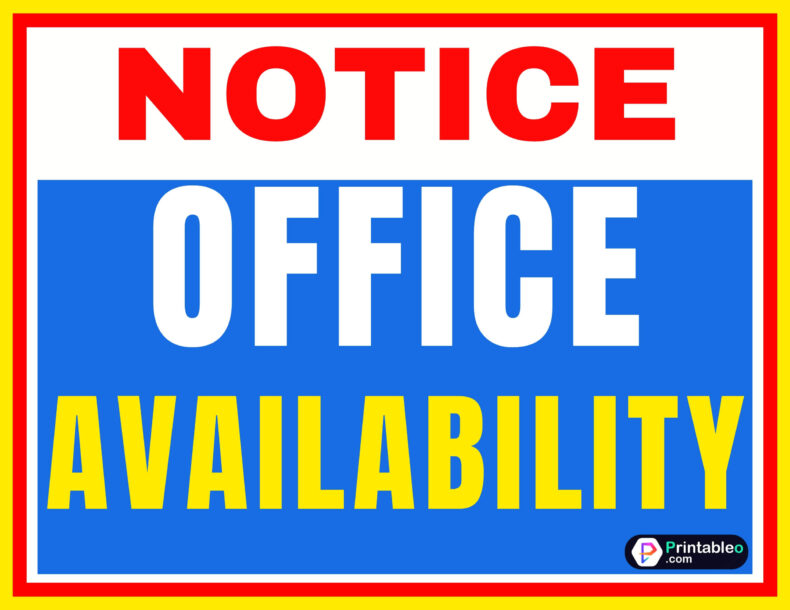 Office Availability Sign