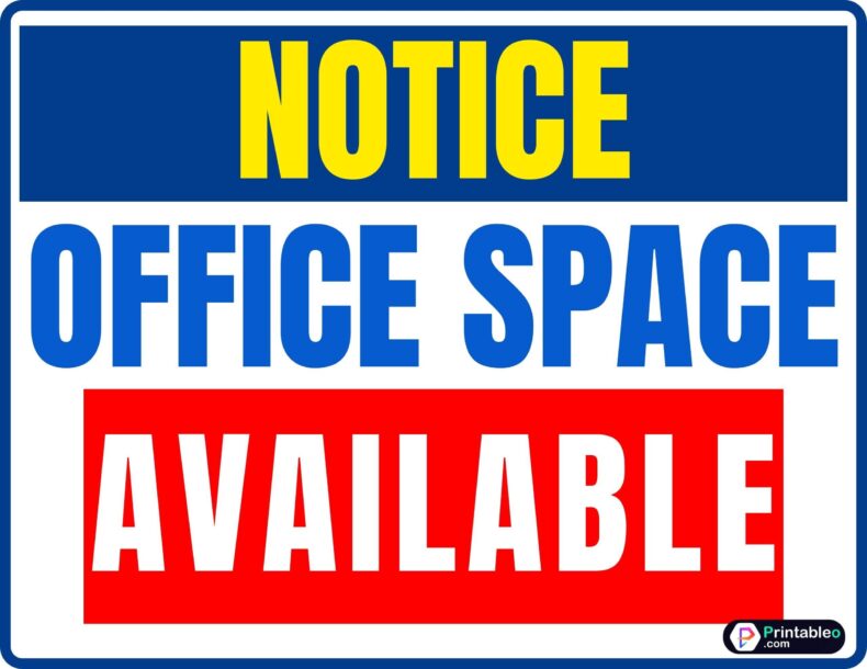 Office Space Available Sign