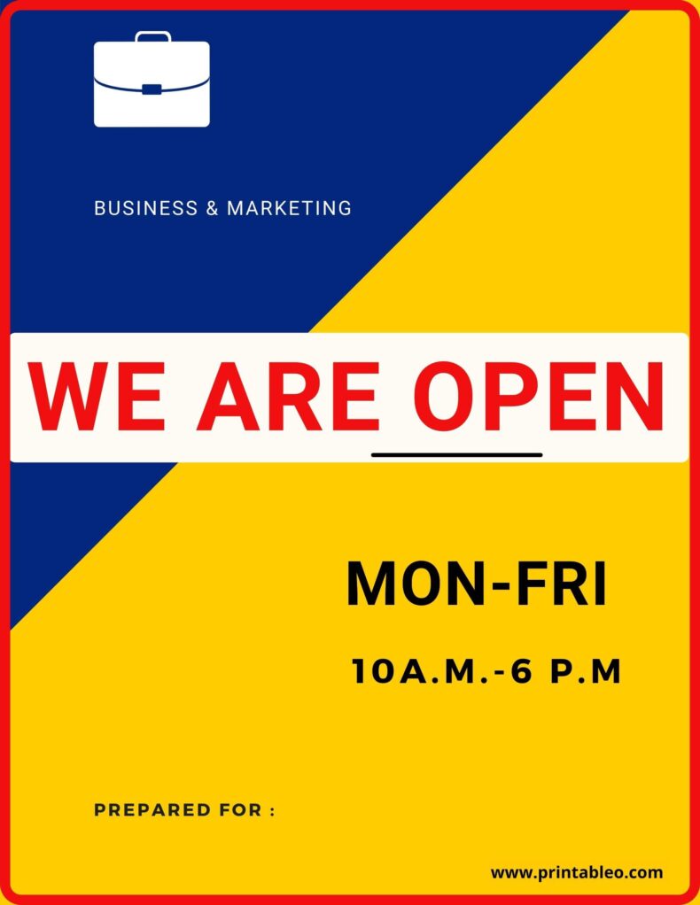 Open Signs For Business Sign