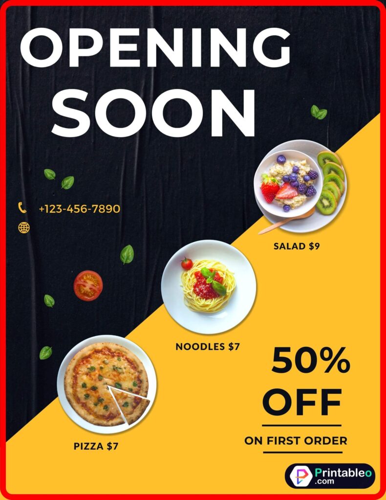 Opening Soon Restaurant Signs