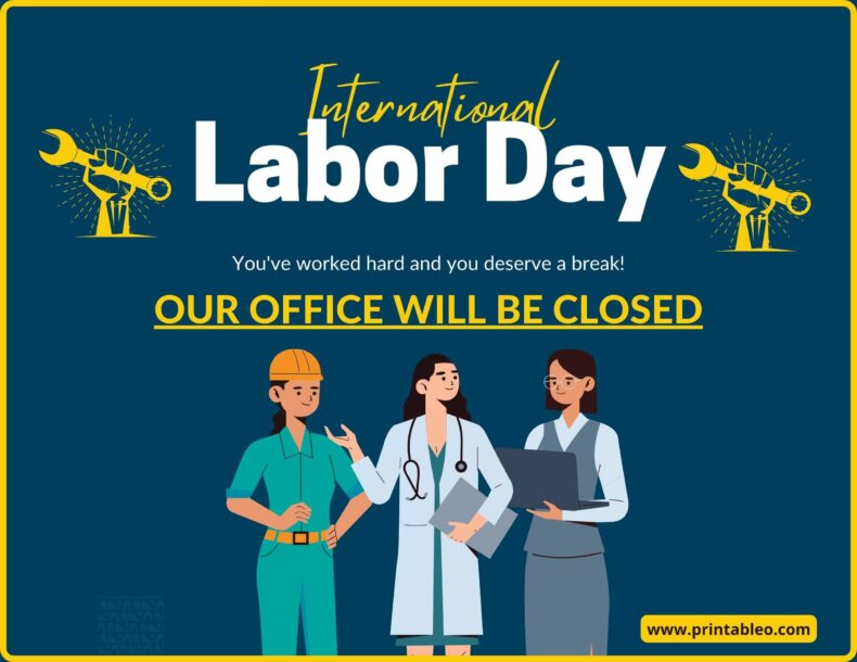Our Office Will Be Closed On Labor Day Sign