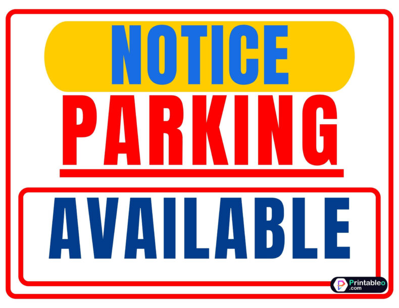 Parking Available Sign