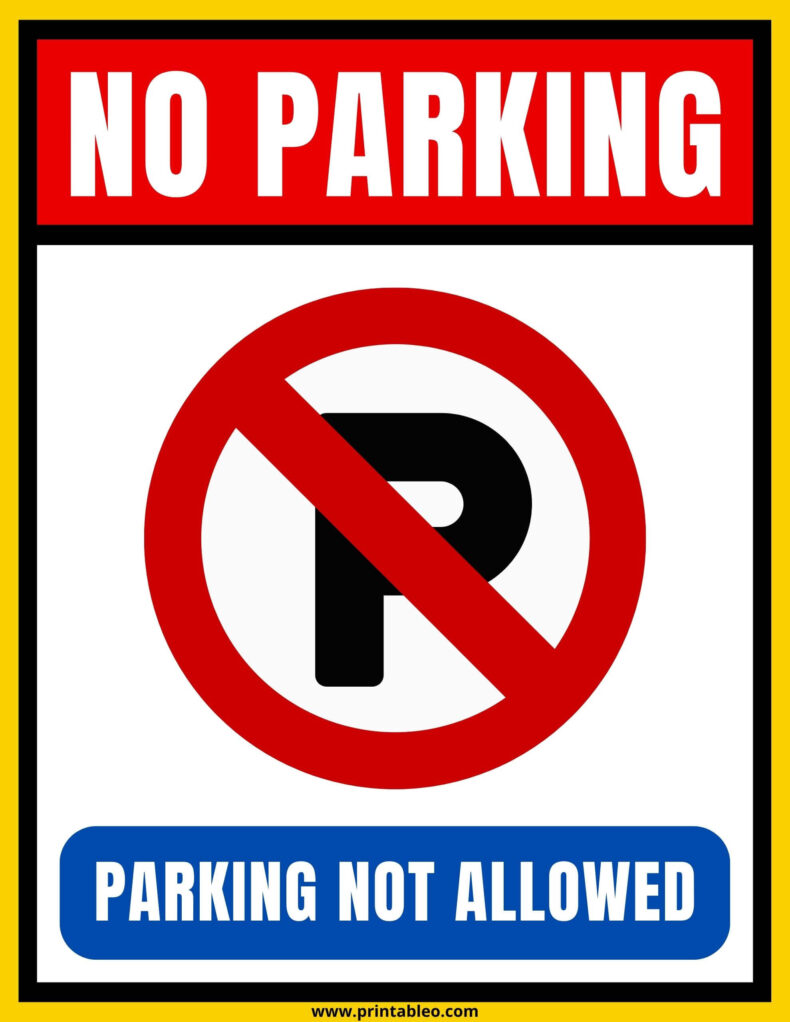 Parking Not Allowed Sign
