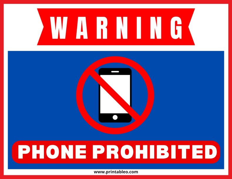 Phone Prohibited Sign