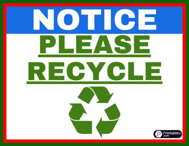 Please Recycle Symbol