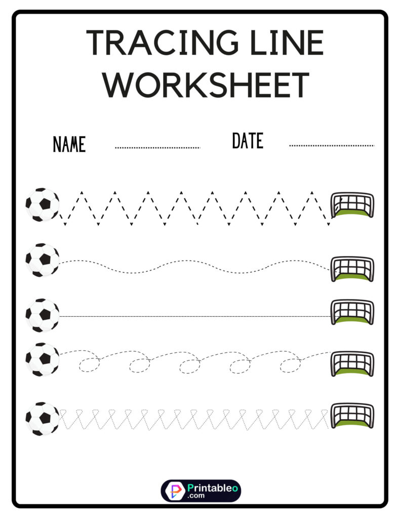 Preschool Tracing Lines Worksheets