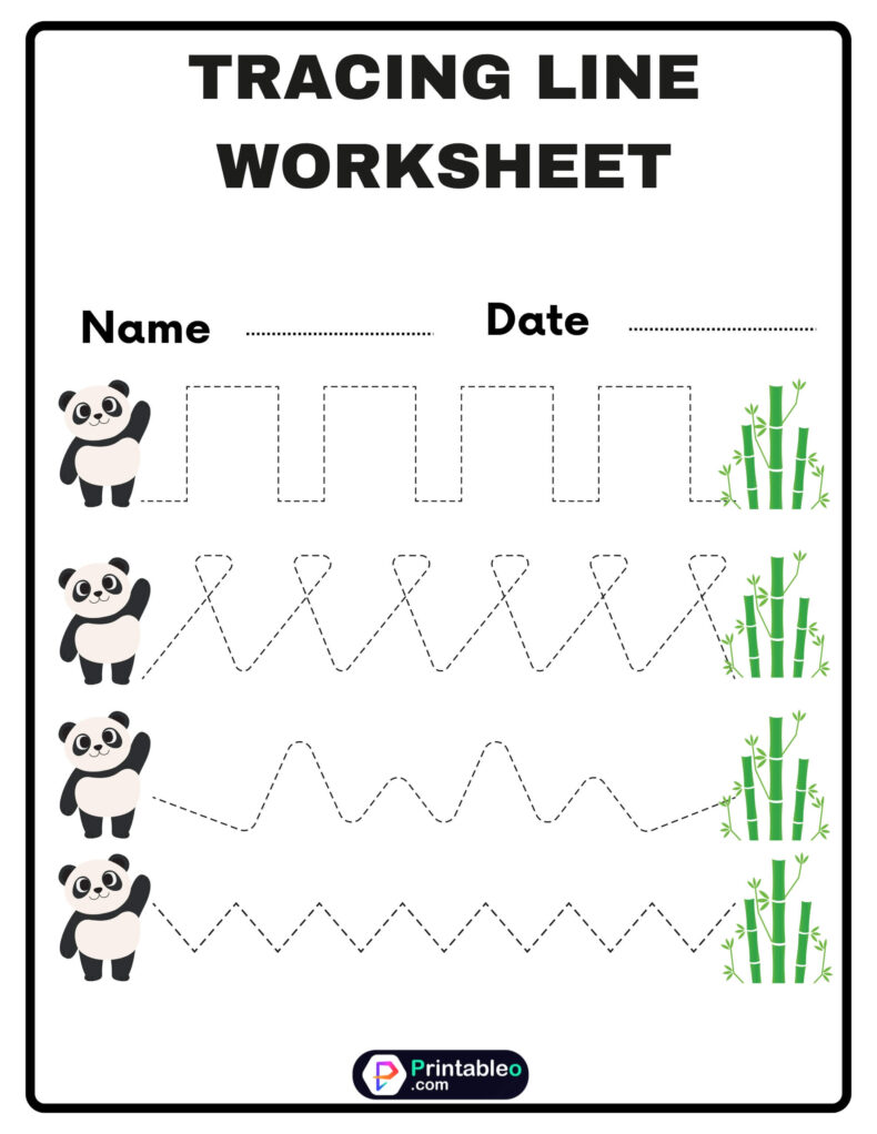 Preschool Tracing Lines Worksheets For 3 Year Olds