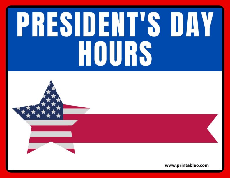 President_s Day Hour Sign