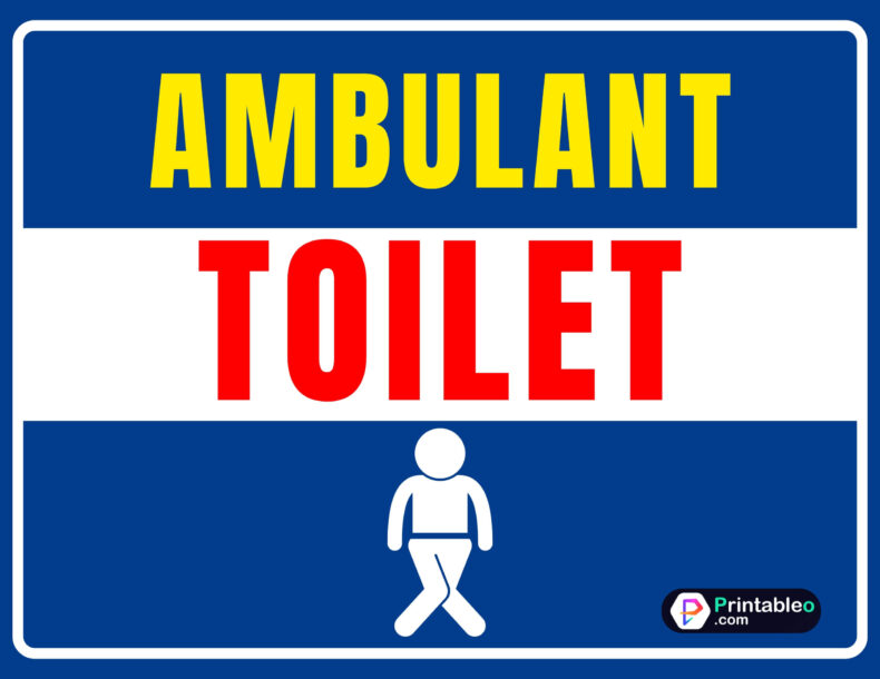 Printable Ambulant Toilet Sign