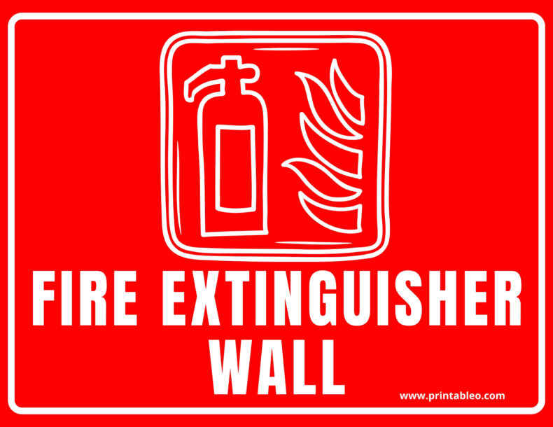 Printable Fire Extinguisher Wall Signs