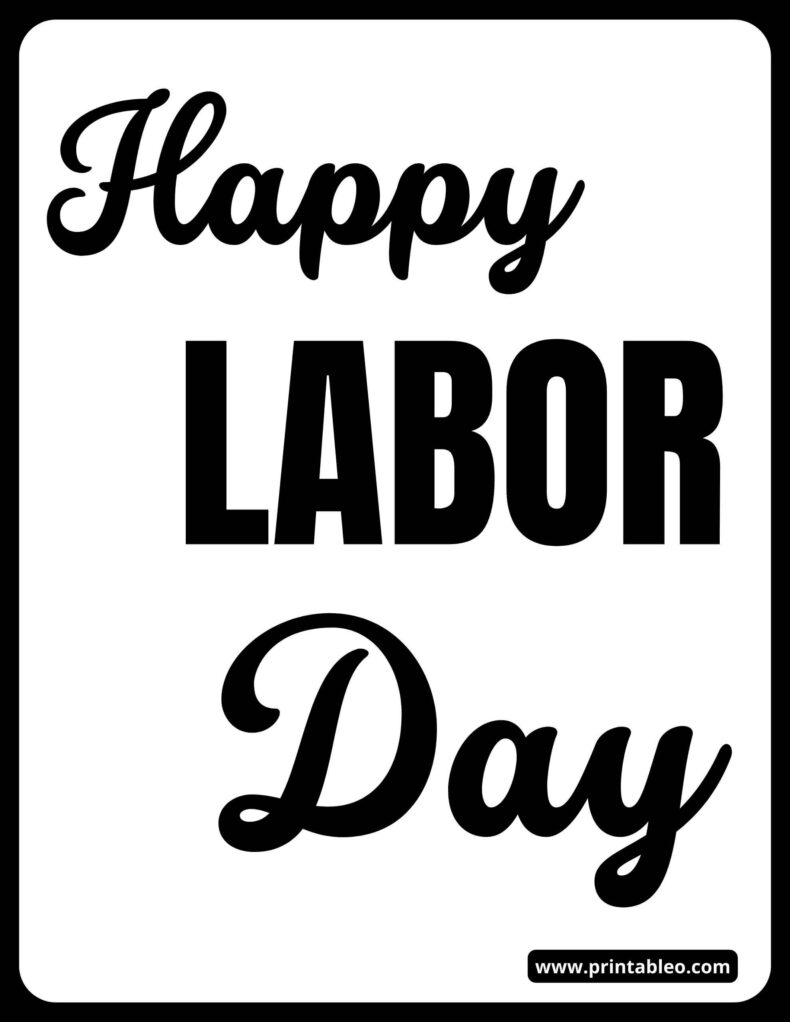 Printable Labor Day Sign