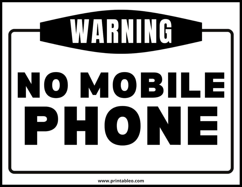Printable No Mobile Phone Sign