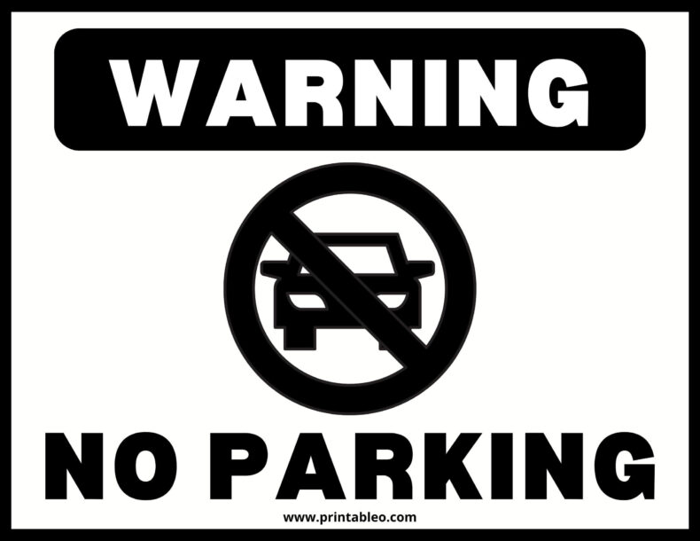 Printable No Parking Sign