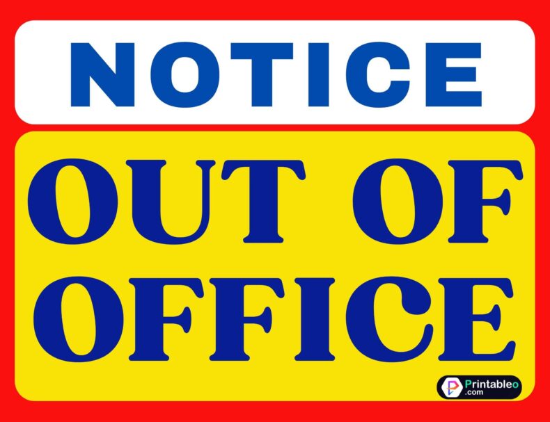 20+ Out Of Office Sign Download Printable PDFs