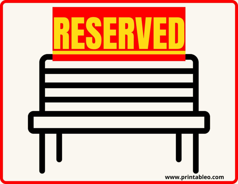 Printable Reserved Signs For Pews