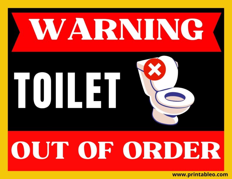 Sink Out Of Order Sign