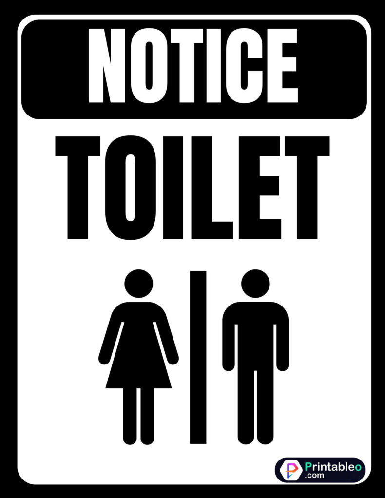 Printable Toilet Sign