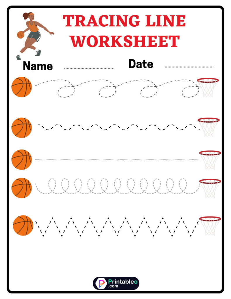 Printable Tracing Lines Worksheets For 3 Year Olds