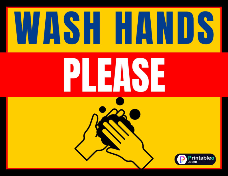 Printable Wash Hands Sign