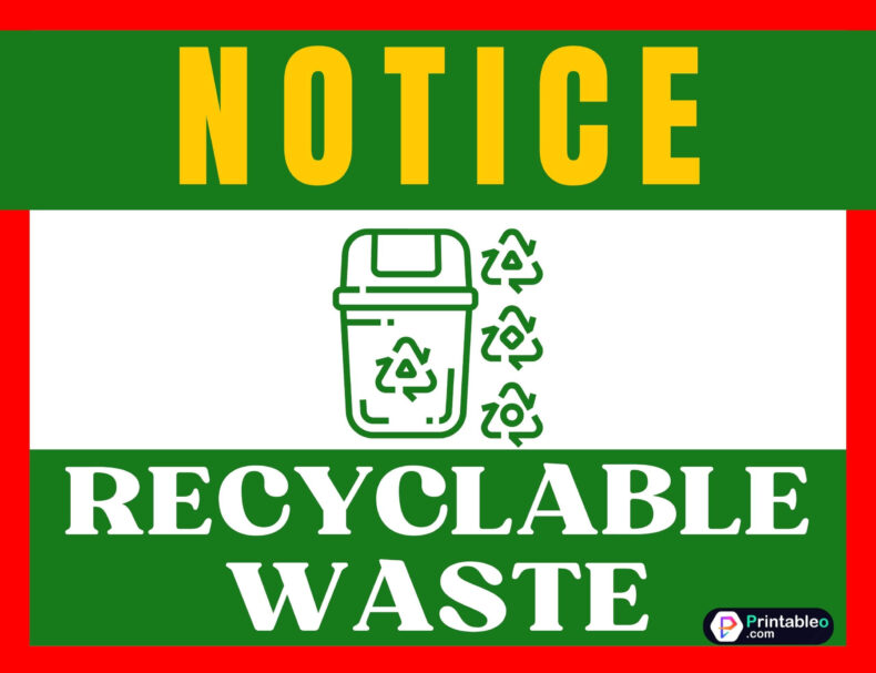 Recyclable Waste Sign