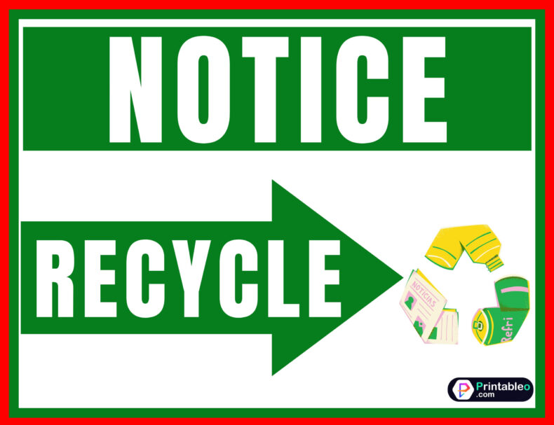 Recycle Arrow Sign