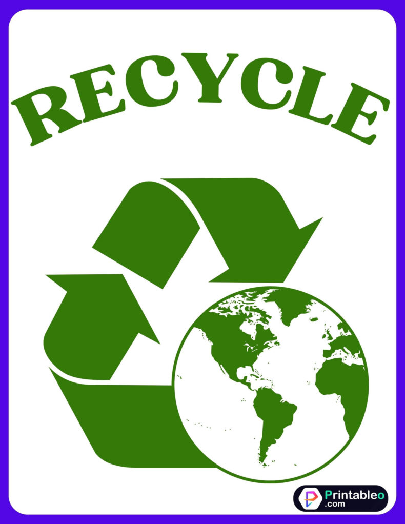 Recycle Sign Printable