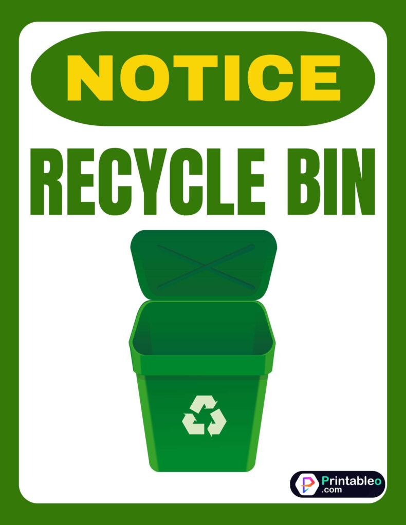 Recycled Bin Signs