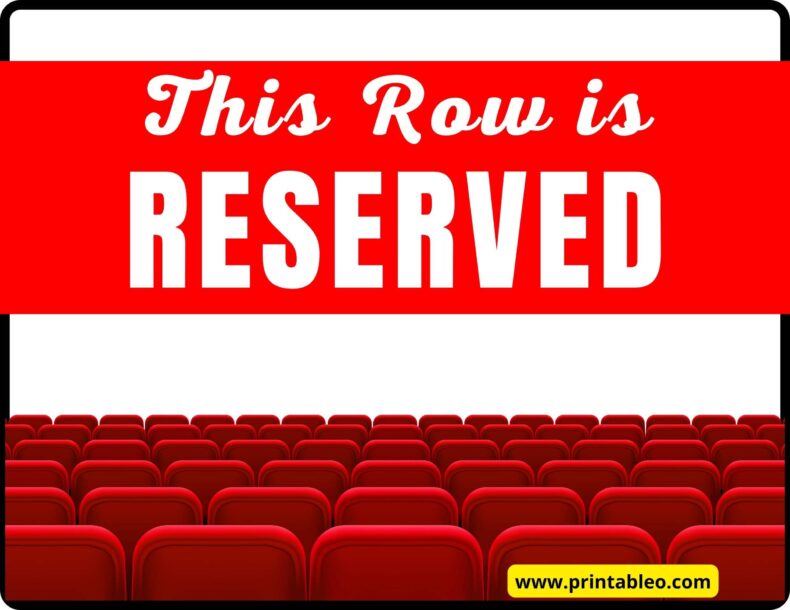 Reserved Row Sign