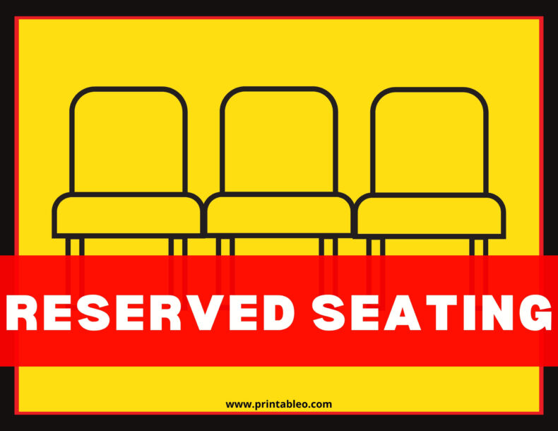 Reserved Seating Sign