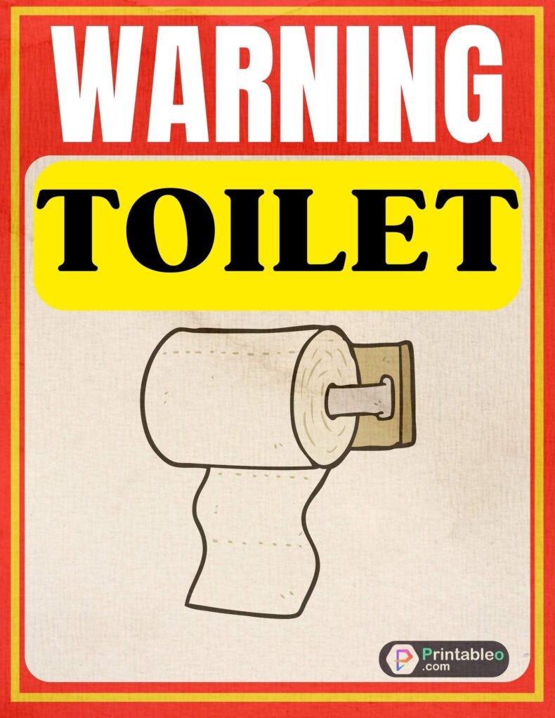 Retro Toilet Sign