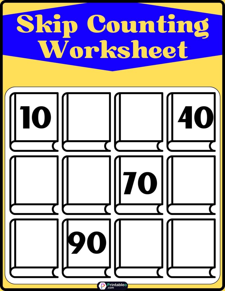 Skip Counting By 10 Worksheets For Kindergarten