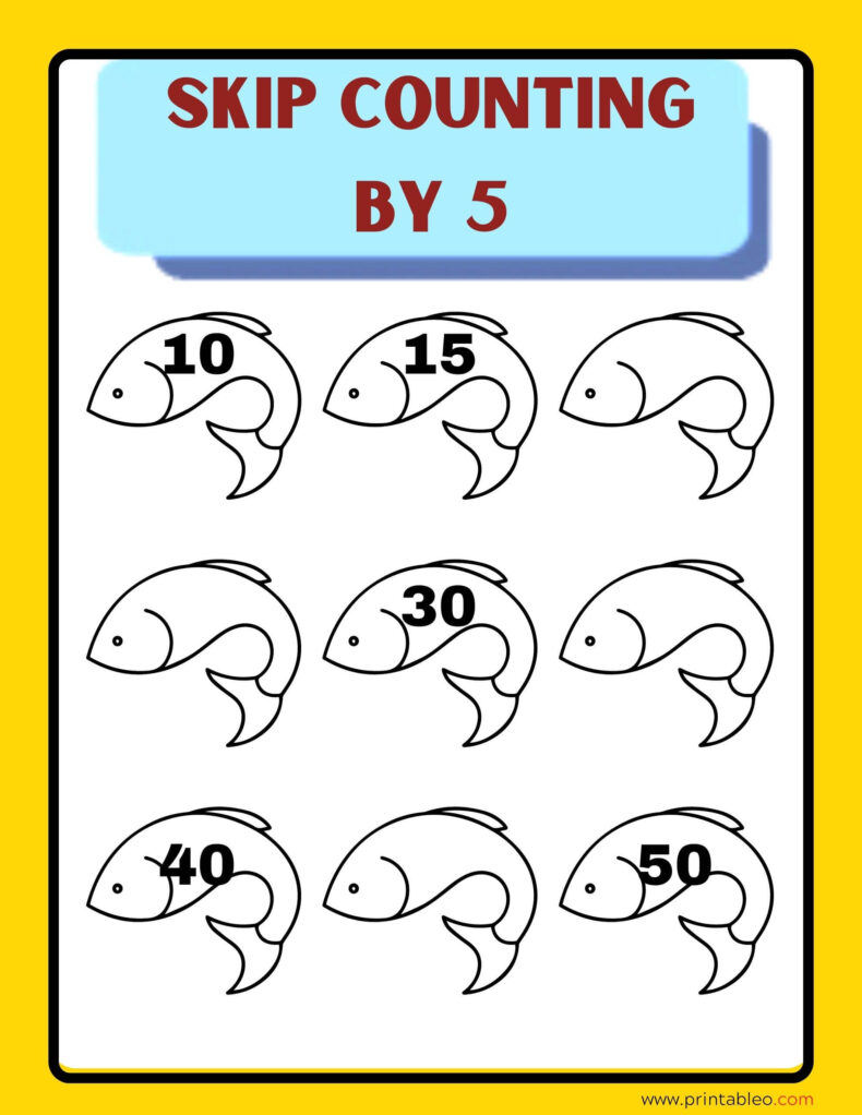 Skip Counting By 5 Worksheets