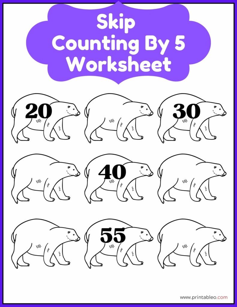Skip Counting By 5s Worksheets