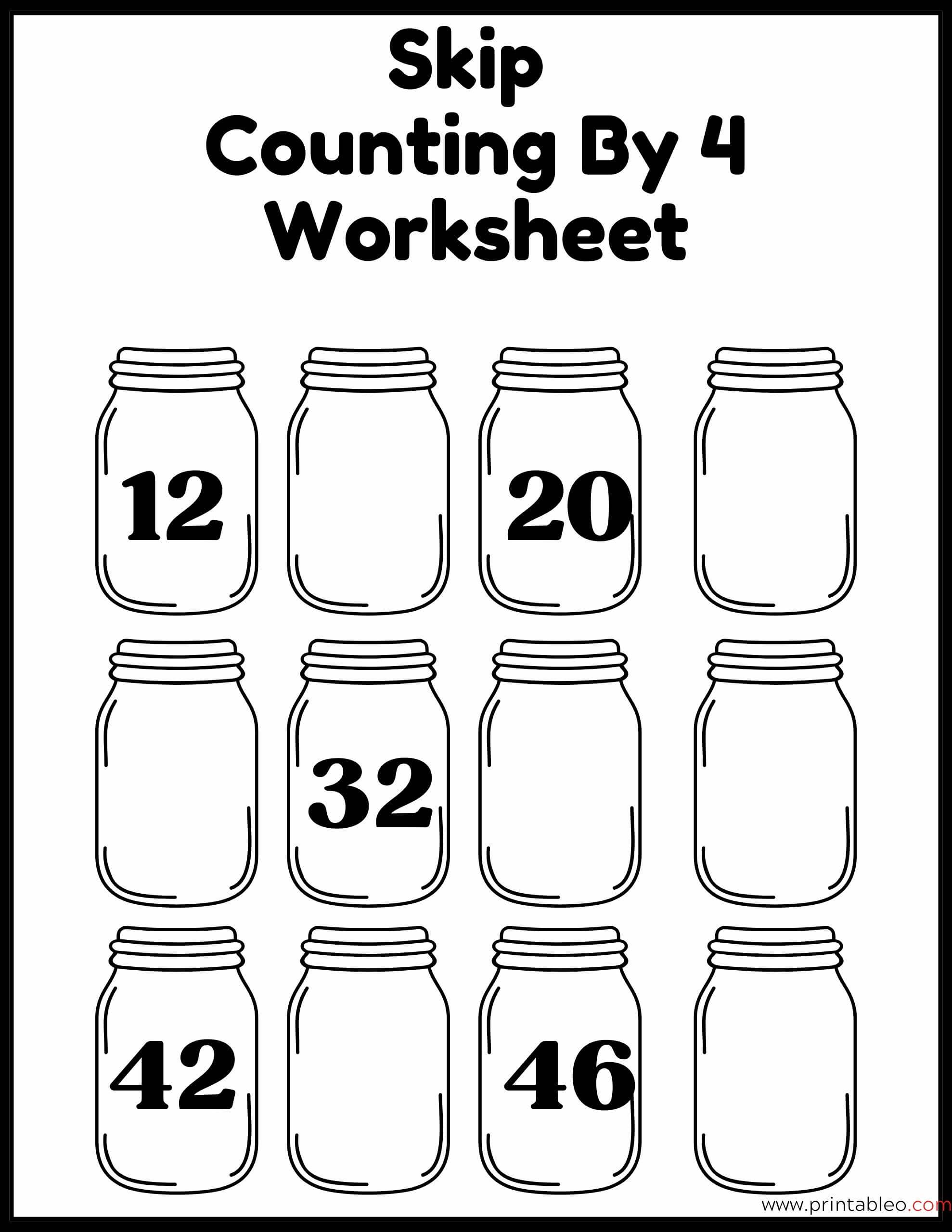 Skip Counting Worksheets For Grade 2