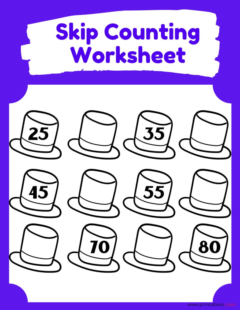 Skip Counting Worksheets Free