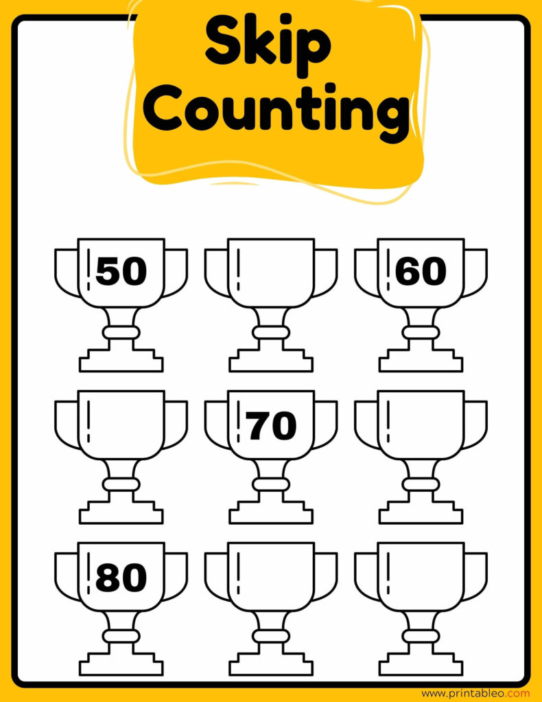 Skip Counting Worksheets Grade 1