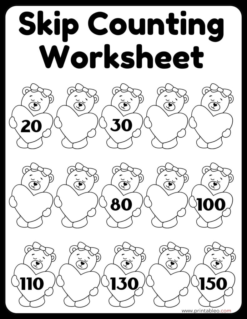 Skip Counting Worksheets Kindergarten