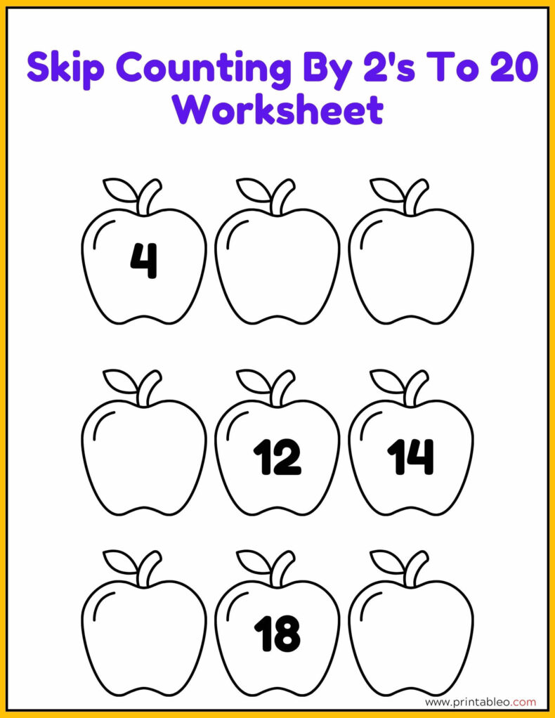 Skip Counting by 2_s To 20 Worksheets