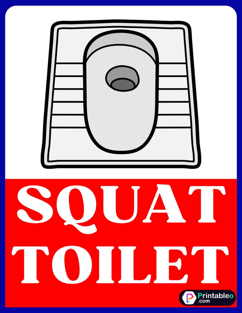 Squat Toilet Sign