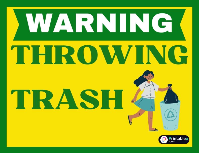Throwing Trash Sign